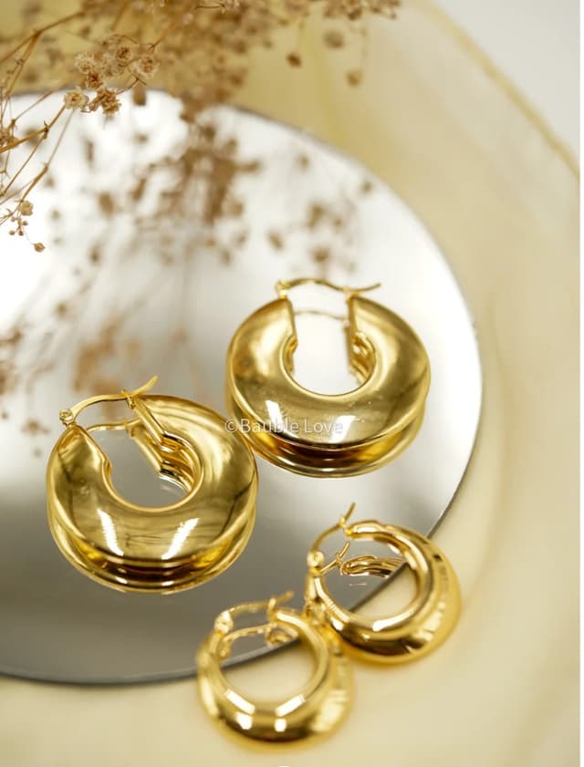 Gold Clip-on Earrings